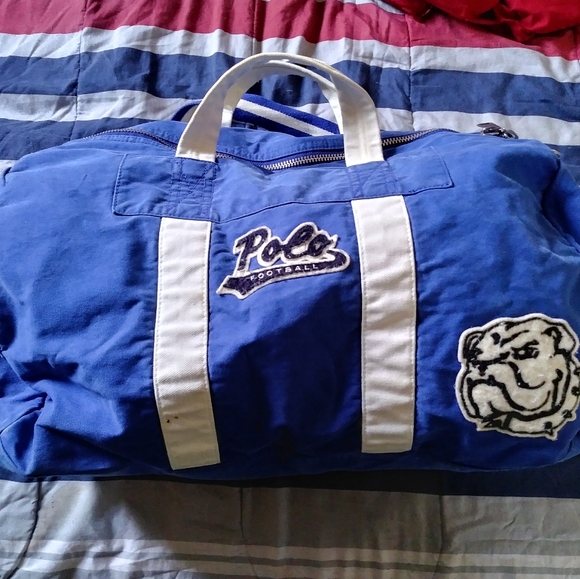 Polo Ralph Lauren Football Cavas Duffle Bag. - Picture 6 of 7